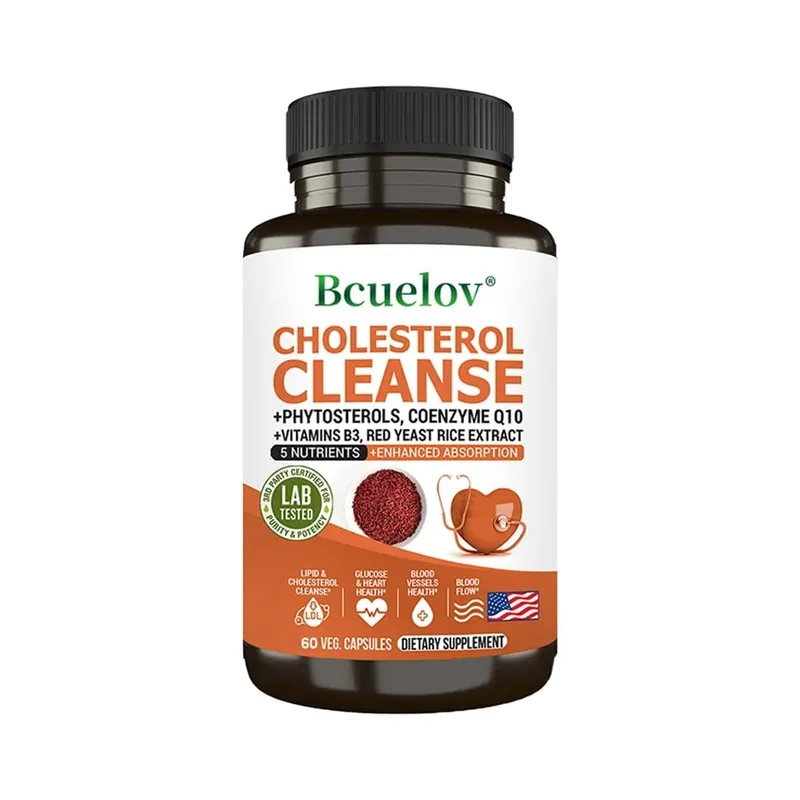 Cholesterol Cleanse Supplement - Tumutulong sa Pagbaba ng Mga Antas ng Cholesterol at Nagtataguyod ng Malusog na Cardiovascular at Arterial Circulation — image 9