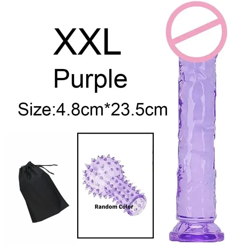 Σούπερ φθηνό 6 μεγεθών Ρεαλιστικό Soft Jelly Dildo Butt Prig βύσματα Παιχνίδι σεξ ενηλίκων για γυναίκες και άνδρες Κολπικός και πρωκτικός αυνανισμός