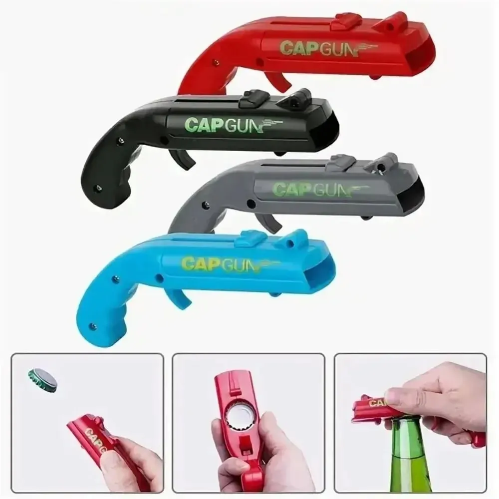 Φορητό Creative Cap Gun Flying Cap Launcher Ανοιχτήρι μπουκαλιών μπύρας καινοτομία Διασκεδαστικό εργαλείο ανοιχτήρι ποτών Αξεσουάρ δώρου για πάρτι κουζίνας