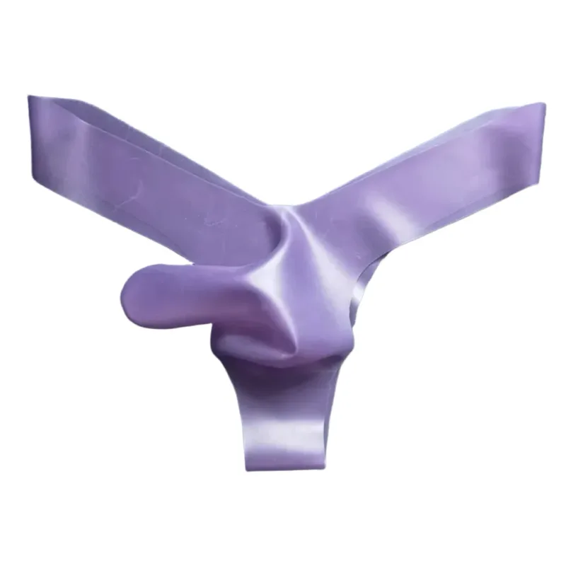 Mens Latex Foam Soft G-strings Sexy Lingerie Underwear Rubber Elephant Nose Pouch Thongs Man Sheer Exotic Panties