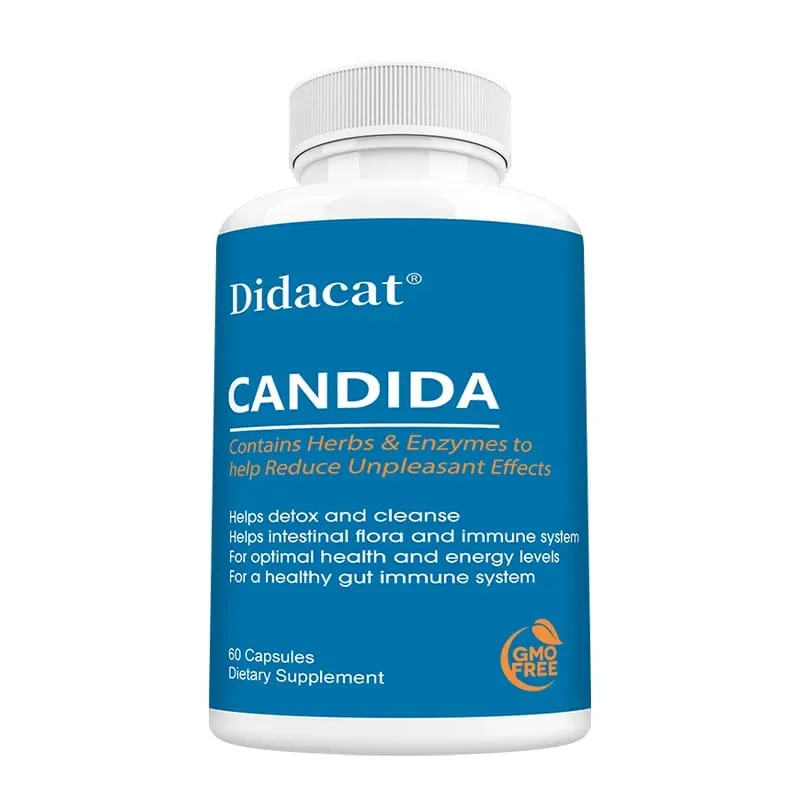 Candida Supplements - Containing Herbs and Enzymes Help Detox and Cleanse Promote Healthy Gut Flora and Immune System