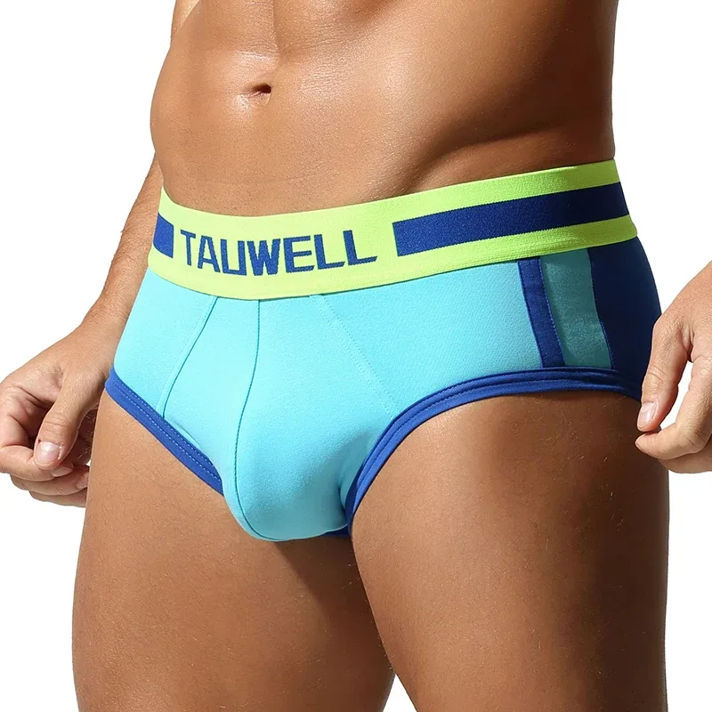 Men's Triangle Underwear, Tight Fitting, Low Waist, Color Blocking, Sexy, Youthful, Breathable and Comfortable