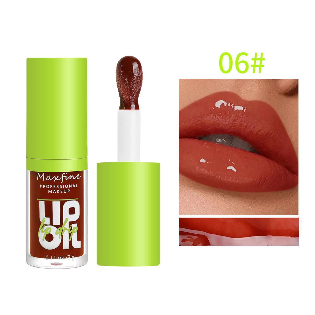 6-τόνων ενυδατικό lip gloss φωτεινό λάδι lip gloss ενυδατικό διαφανές υγρό lip gloss φυσικό lip gloss make lip