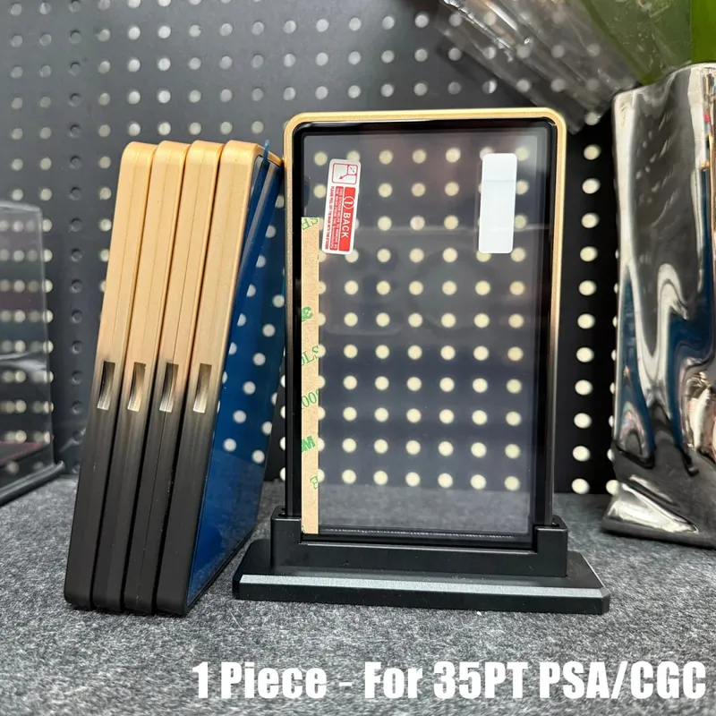 Casing Logam Tempat Pelindung Kartu Perdagangan Aloi Aluminium Warna Gradien Multiwarna untuk Kartu Bertingkat 35PT PSA CGC