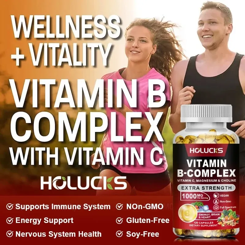 High Absorption B-Complex Capsules with Biotin & Folate Support Mood Balance Immune Skin & Nails Health for Daily Life — image 6