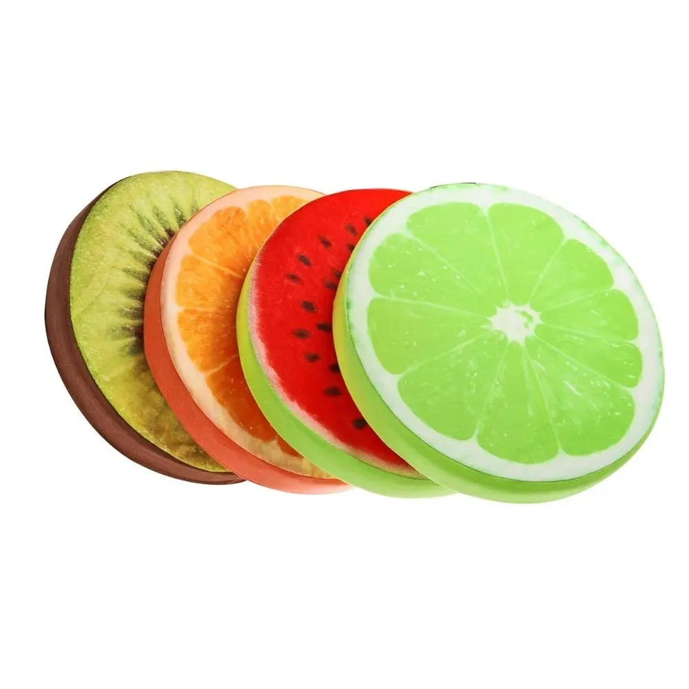 Óvoda irodai kanapé párna Vicces kerek párna Üléspárna Gyümölcs Üléspárna Székpárnák