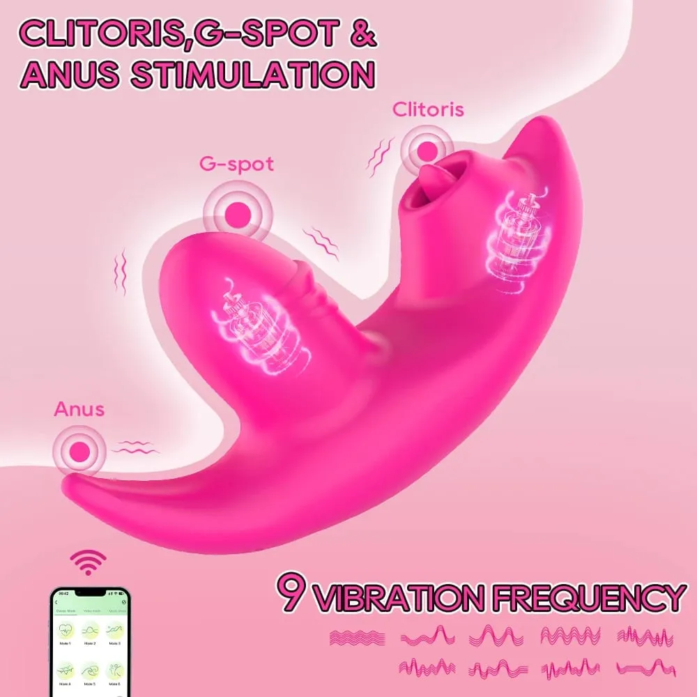 APP Bluetooth Vagina Sucking Vibrator 9 Modes Vibrating Sucker Oral Sex Suction Clitoris Stimulator Ερωτικά παιχνίδια σεξ για γυναίκες