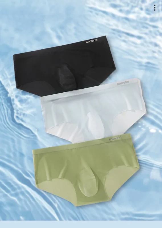 Sexy Men Briefs Undies Summer Seamless 3D Pouch Panties Ultra-thin And Light Breathable Underwear Quick Drying Underpants Slip