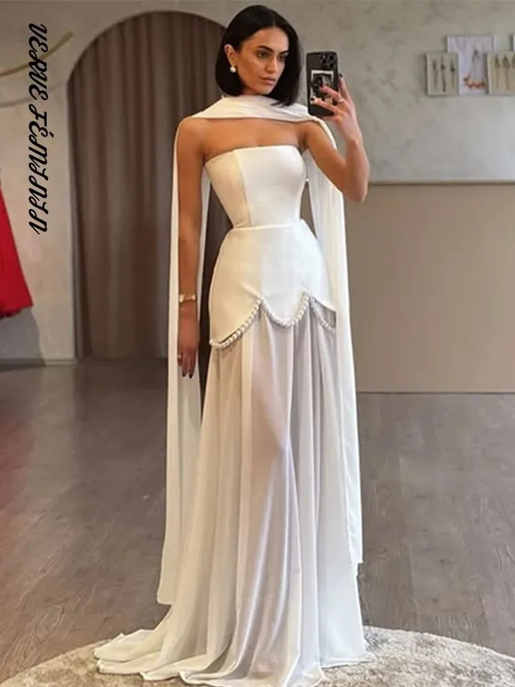 Γυναικεία βραδινά φορέματα Mesh patchwork στράπλες μακρύ φόρεμα Κομψή γυναικεία κορδέλα αμάνικη πλάτη μέση που κλείνει Vestido New