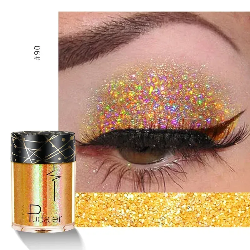 Νέα Glitter Eye Shadow Professional Makeup Monochrome Shining Eyeshadow Sequins Universal Party Cosmetic
