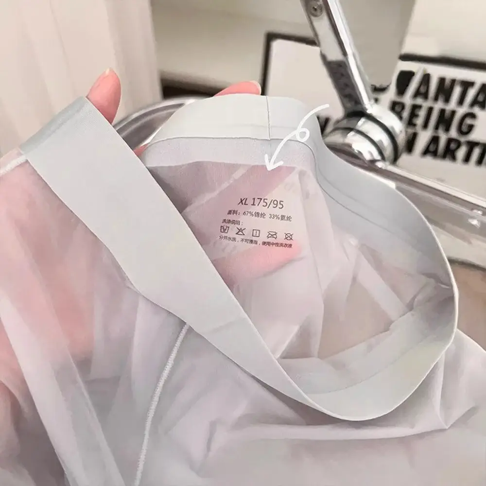 Men Sexy Elastic Men's Panties Quick Drying Ultra-thin Boxer Shorts Transparent Boxers Underwear U Bulge Pouch Sexy Und