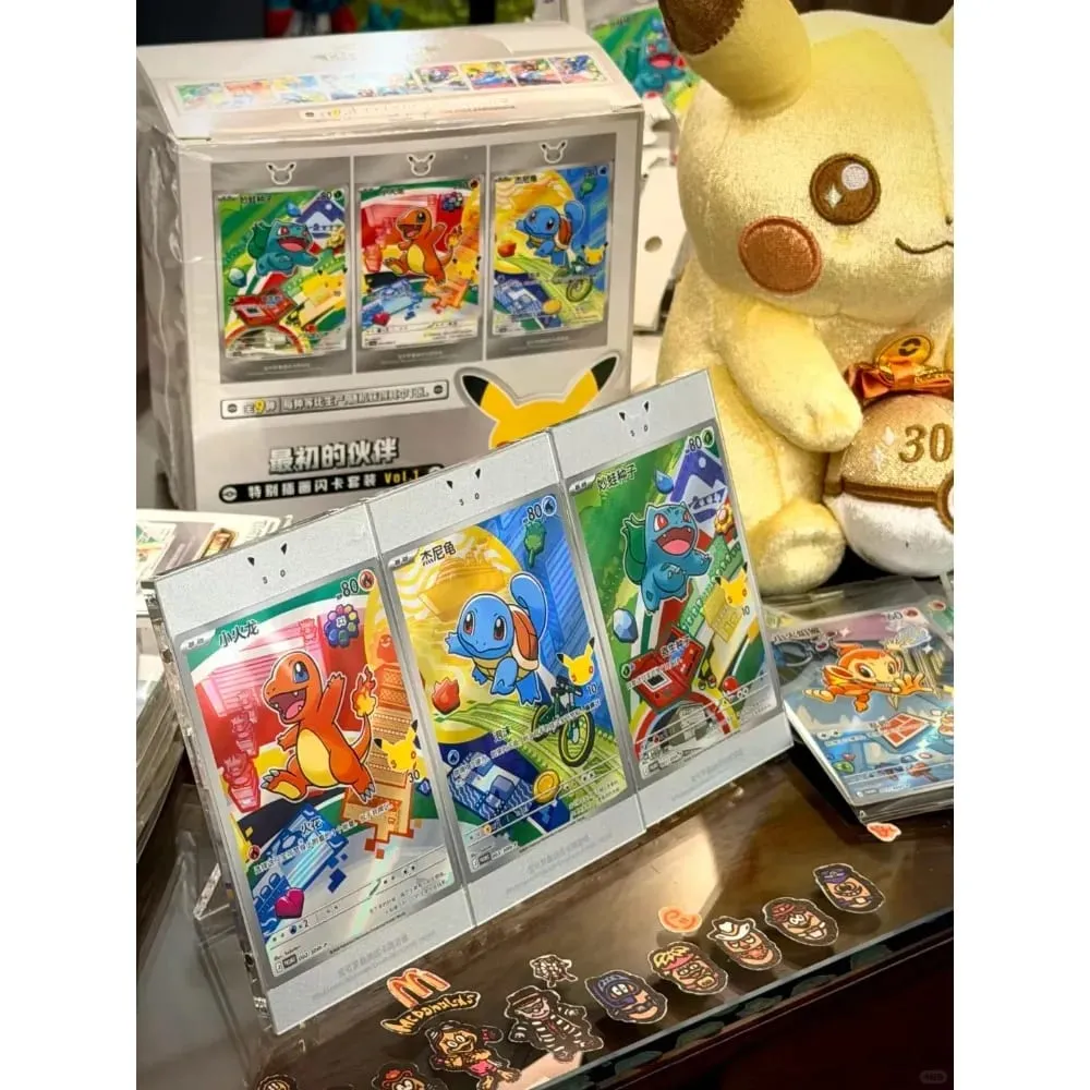 Original Pokemon 30th Anniversary Vol.1 Vol.2 Vol.3 Original Partner Special Illustration Set Gift Box PTCG Collectible Cards