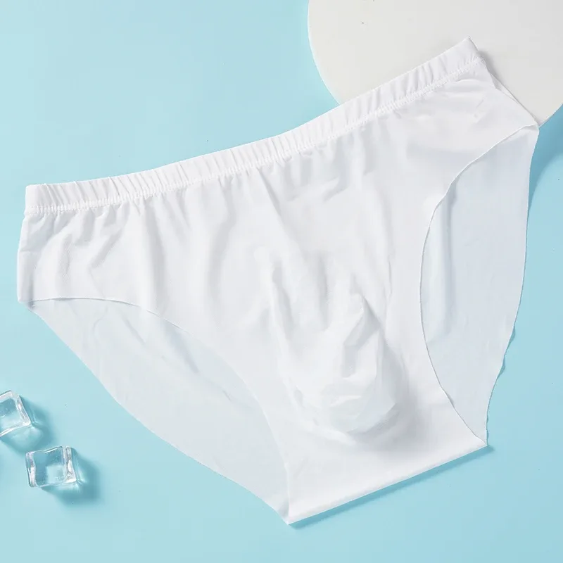 4 stuks heren ijszijde slips zomer transparant naadloos sexy sneldrogend trendy ademend ondergoed ultradunne slipjes