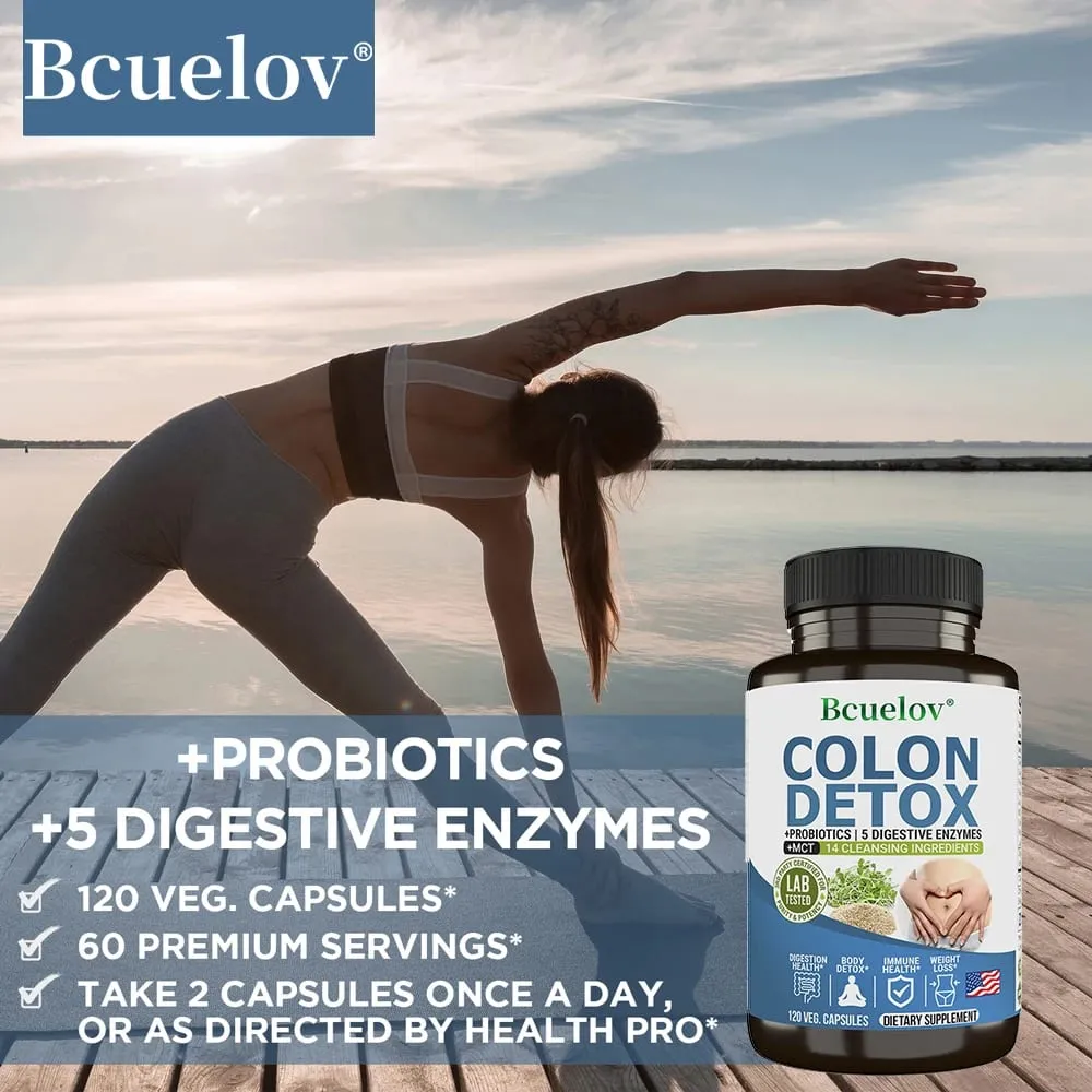 A Psyllium Husk-ot tartalmazó vastagbél Detox probiotikumok enyhítik a székrekedést és a puffadást, tisztító kiegészítő