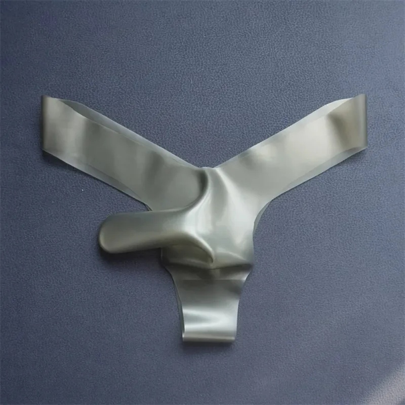 Mens Latex Foam Soft G-strings Sexy Lingerie Underwear Rubber Elephant Nose Pouch Thongs Man Sheer Exotic Panties
