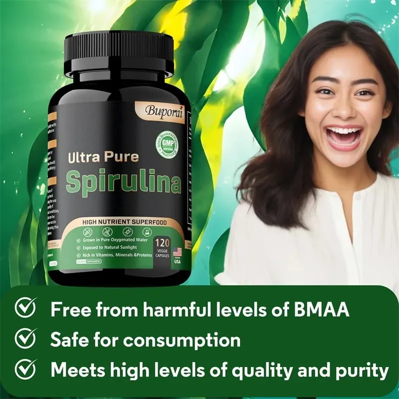 Organic Spirulina - Detoxification Immune System Cardiovascular Antioxidant Nagpapabuti ng Digestive Health