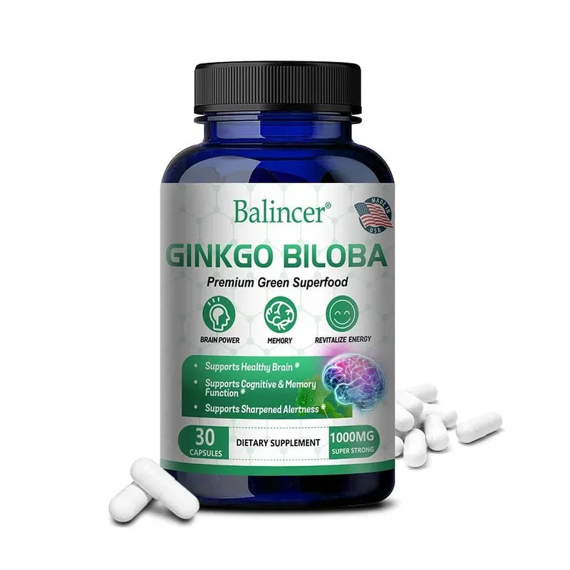 Ginkgo Biloba Extra Strength 1000mg Per Serving - Supports Brain Function and Memory Support 120 Vegetarian Capsules