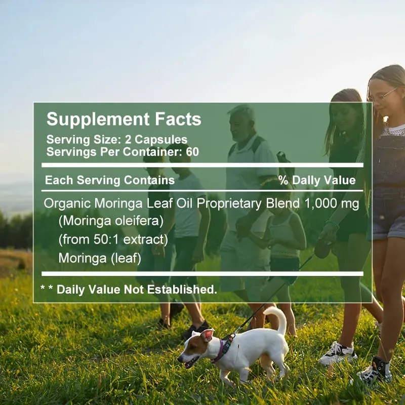 Moringa Extract Capsule Anti Stress Improve Sleep Enhance immunity Antioxidant - 60/120 Capsules — image 4