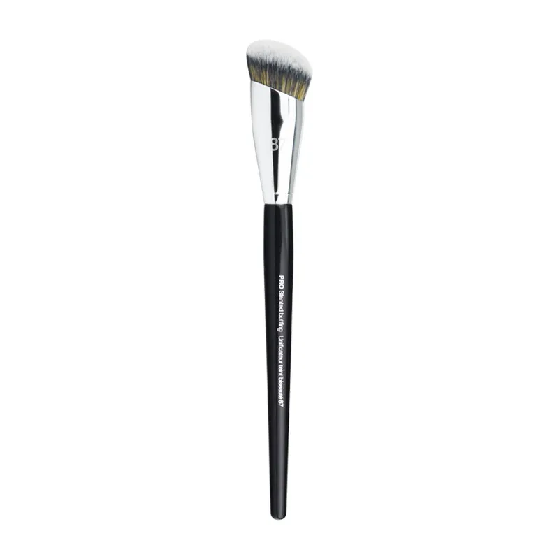 1 piece Pro Round Powder Makeup brushes Setting Make up brush Powder Contour synthetic Hair Angled Foundation wood handle