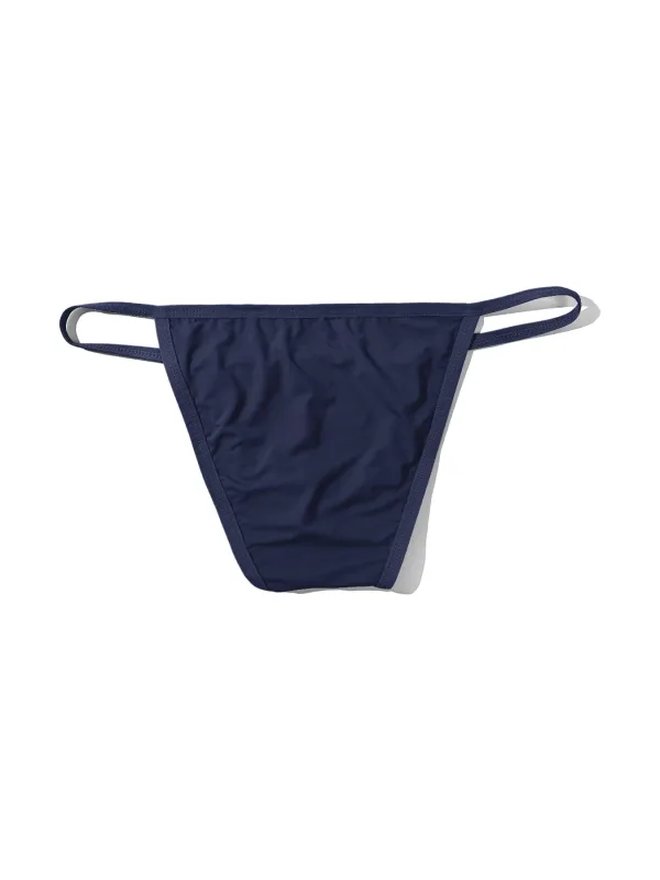 1PC Men's Sexy Low-Waist Briefs with Large Pouch Single Color Thin Belt Comfortable Thin Design for Summer Pure Color Underwear