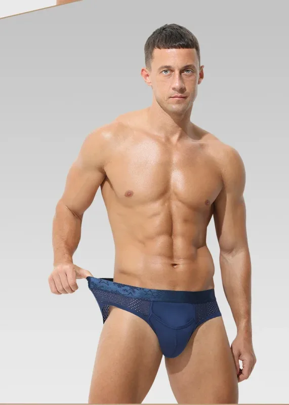 Bullet Separation Panties Men's Sexy U-Convex Briefs Vein Ice Silk Scrotal Rim Sperm Cord Shorts Varicose Heads