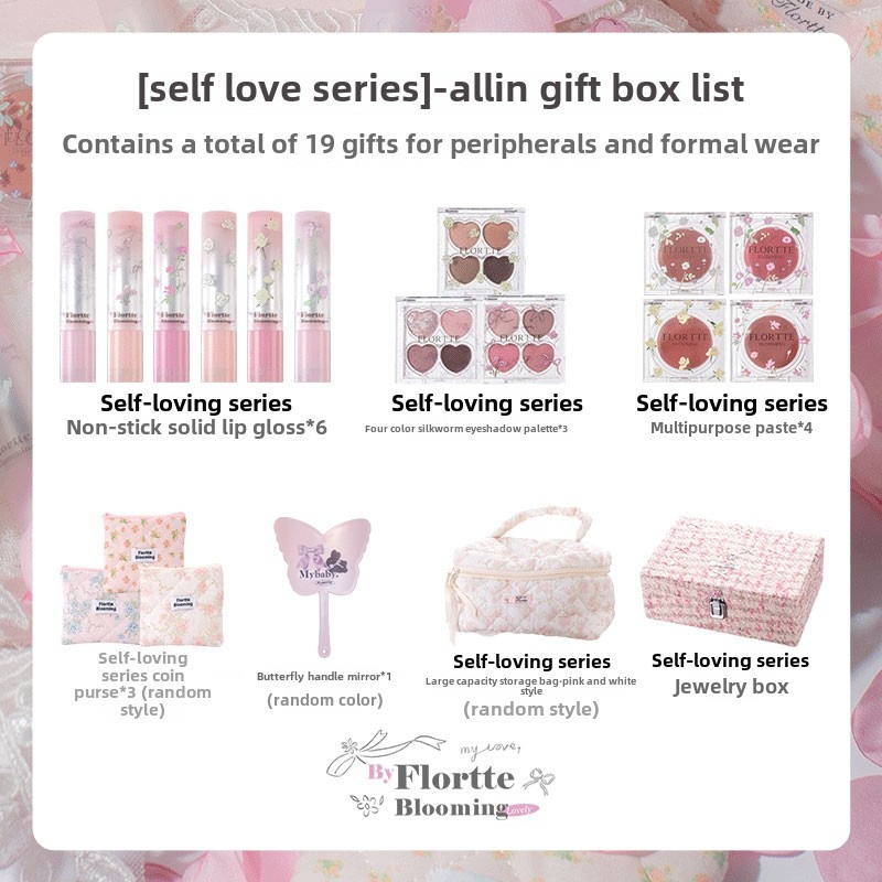 SEMUA DALAM Kotak Set Rias Wajah Penuh Palet Eyeshadow Blush Krim Lipstik Kit Rias Profesional 19 Buah