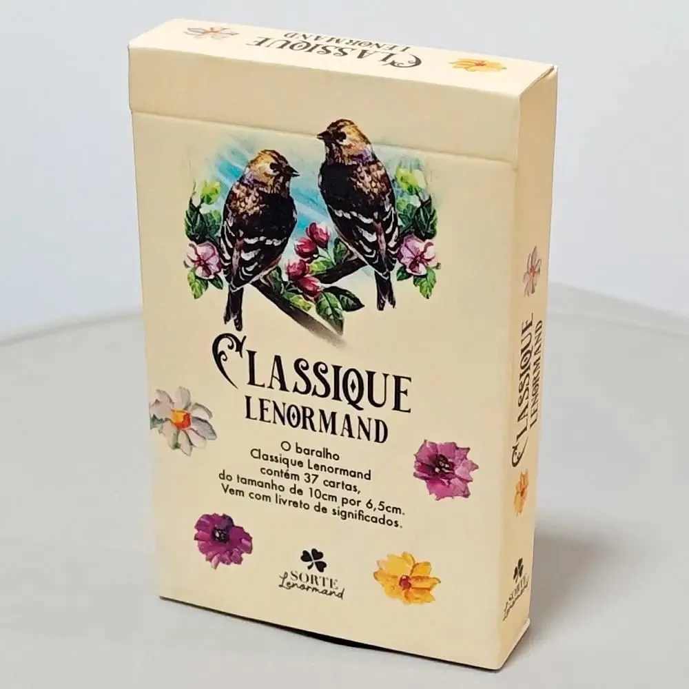 Classique Lenormand Deck 9*6cm - 37 μαντικές κάρτες Vintage Style - Κλασική Πορτογαλική Έκδοση Κάρτα με διπλό ανάγλυφο