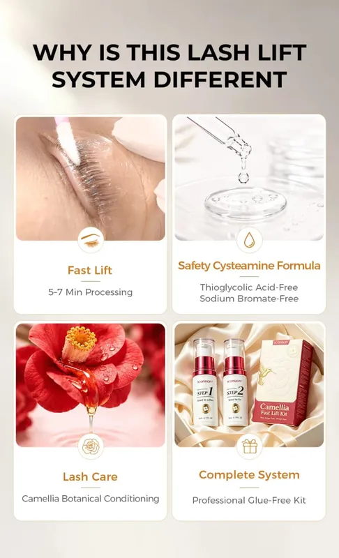 Camellia Fast Lift Σετ 8-Free Clean Formula Perming Makeup Cosmetics Lifting