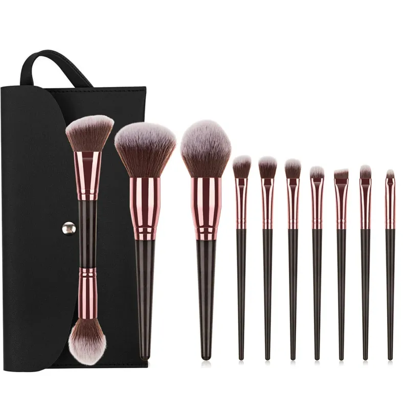 15 Stuks Make-Up Kwasten Set Met Opbergtas Zachte Haren Gezicht Oogborstel Kit Voor Foundation Blush Oogschaduw Wenkbrauw Cosmetische gereedschap