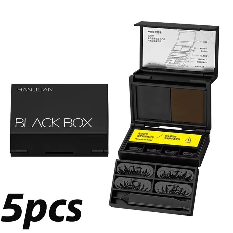 Κιτ eyeliner 3 σε 1 Lower Eyelash Stamp Αδιάβροχο κιβώτιο γρήγορης εφαρμογής Φορητό σετ εργαλείων μακιγιάζ ματιών — image 7