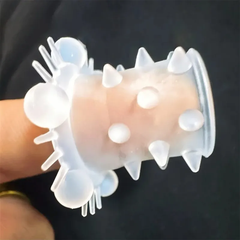 1PC Penis Ring Sleeve Crystal Cock Ring Reusable Condom Delay Ejaculation Sex Toys for Men Male Lock Cockring Intimate Goods