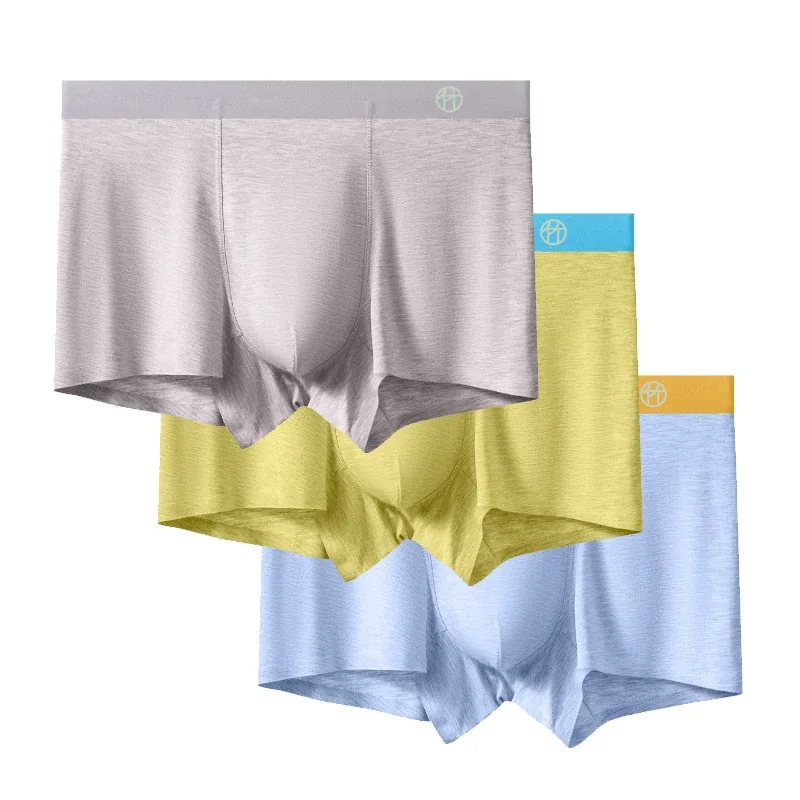 3pcs Bamboo Fiber Man Underwear Comfortable Breathable Men Boxers Regenerated Fibers Underpants L XL XXL 3XL 4XL Man Panties