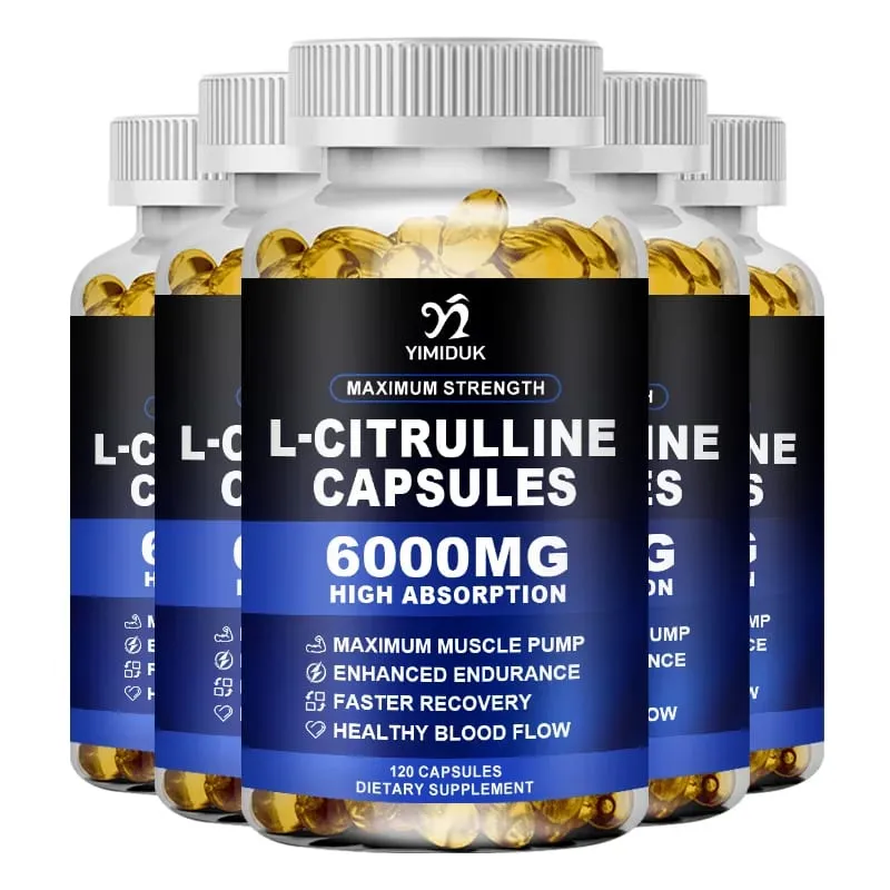 Κάψουλες L-Citrulline Μέγιστης Αντοχής Υποστηρίζουν τα Αιμοφόρα αγγεία Αντοχή Μυϊκό Πόνο για Bodybuilding & Προπόνηση Ενδυνάμωσης
