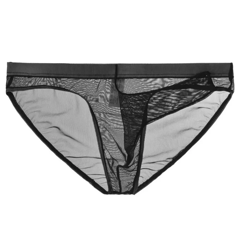 Herenondergoed Mesh Transparante Olifantneusslip Dunne lichtgewicht sneldrogende ademende onderbroek met lage taille