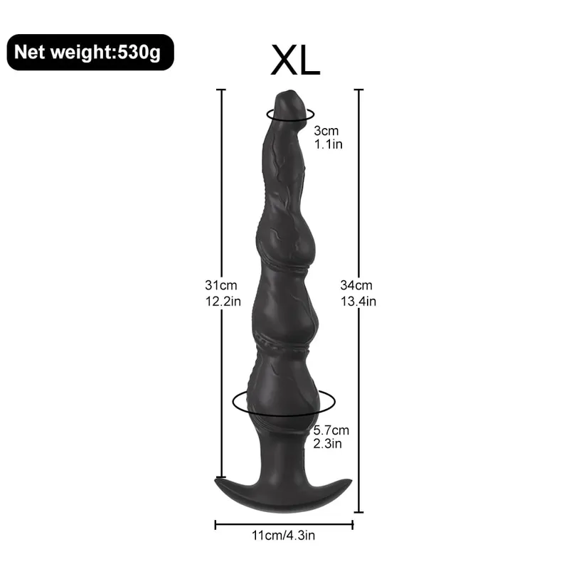 Silicone Anal Butt Plug Prostate Massage Huge Anal Dildo with Flared Base Premium Training Sets Adult Sex Toys for Women Men