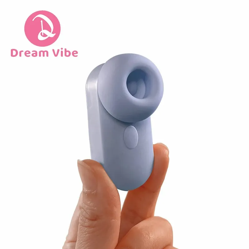 Dream Vibe Echo 2-in-1 מיני אוזניות פראייר בצורת צהוב הקשה ויניקה ויברטור צעצוע מין אישה פטמת קליטורי לעיסוי