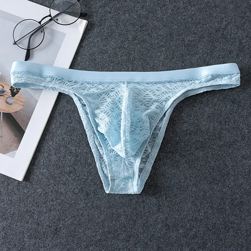 Men Thongs Briefs Jacquard Sheer Men's Underwear Sexy Accessories Hot Low Rise Pouch Very Hot Lingerie Breathable Underpants