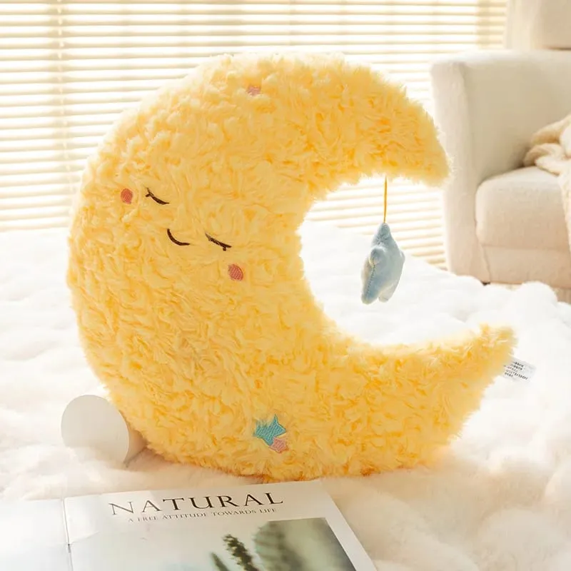 45cm Cute Rainbow Cloud Sun Moon Star Throw Μαξιλάρι Rainbow Λούτρινο παιχνίδι Διακόσμηση κρεβατοκάμαρας Μαξιλάρι κούκλας καναπέ