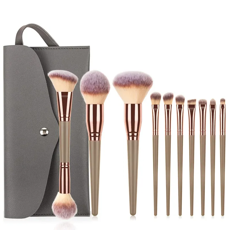 15 Stuks Make-Up Kwasten Set Met Opbergtas Zachte Haren Gezicht Oogborstel Kit Voor Foundation Blush Oogschaduw Wenkbrauw Cosmetische gereedschap