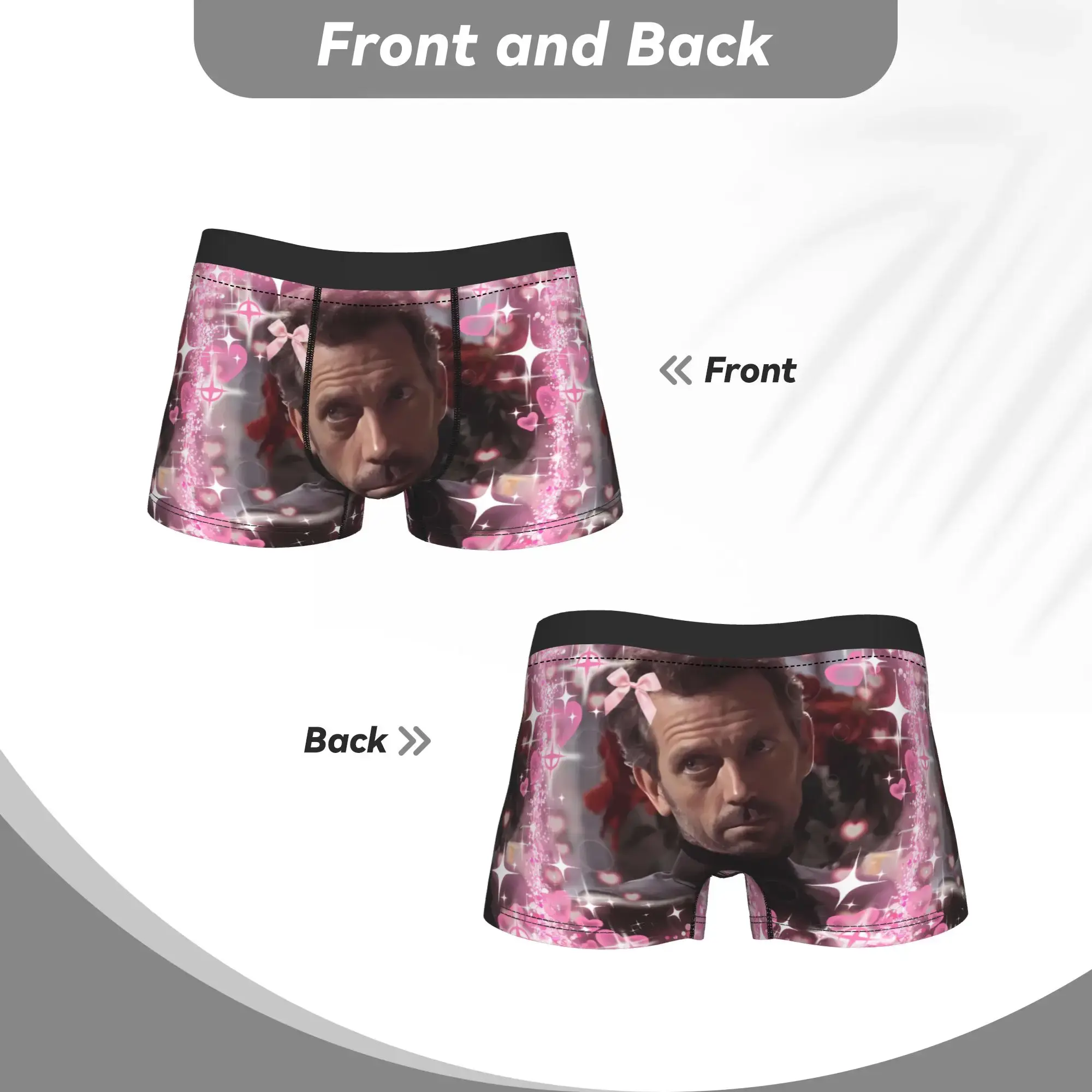 Dr House MD Underwear Love Men's Shorts Briefs Comfortable Trunk High Quality Pattern Plus Size Underpants