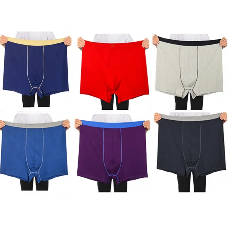 Man Underwear High Waist Cotton Loose 200KG Plus Size 10XL 12XL 13XL Boxers Male Elastic Oversized Red Blue Underpants Pantie