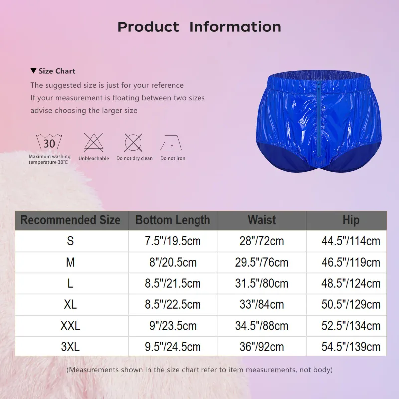 Mens Waterproof Diaper Cover Underwear Front Zipper Elastic Waistband Leakproof Briefs Swimwear Adaptive Special Needs Panties