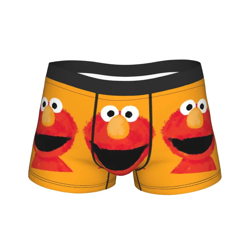 S-Sesames Streets Tango Elmo & Grover Underwear Men Shorts Briefs Funny Boxershorts Quality Customs Oversize Panties