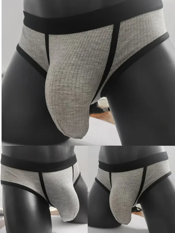 Men's briefs with large pockets are very sexy. Large-space sports underwear for men 3256811705961751