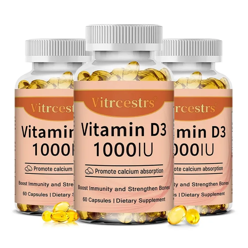 Vitamin D3 1000iu for Immune Support Healthy Muscle Function and Bone Health - Non-GMO Gluten Free 120 Vegetable Capsules