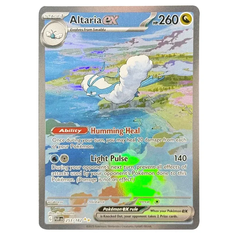 PKM אנגלית כרטיס בודד מתגבר ניצוצות Latios Hydreigon Pikachu Milotic Kingdra משחקי מסחר קולקציית PTCG Proxy Toys מתנות