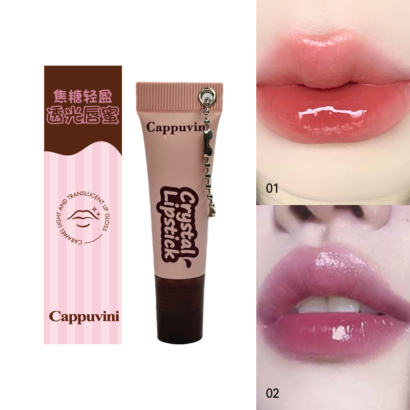Cappuvini Caramel Shine Lip Gloss - Ελαφρύ μακράς διαρκείας & ενυδατικό με φυσικά συστατικά για λαμπερό φινίρισμα