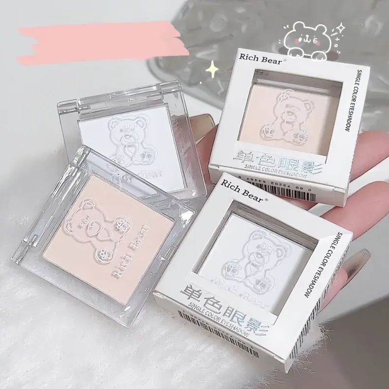 Matte Pure White Face Highlighter Palette Monochrome Pearly Jade Highlighter Eyeshadow Naturally Brightening Contouring Makeup