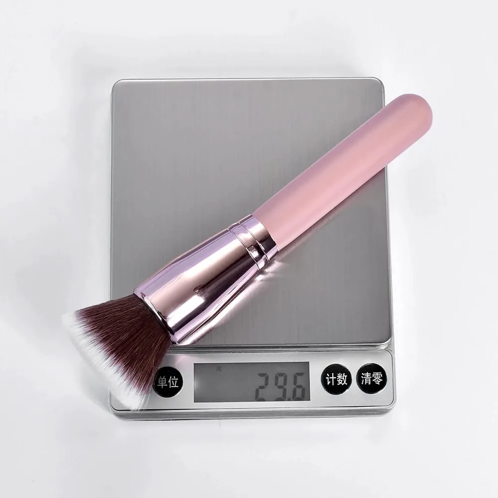 Gratis Label Pribadi Kuas Rias Foundation Loose Powder Concealer Blending Brush Pink Alat Rias Kecantikan Grosir Massal 10pcs