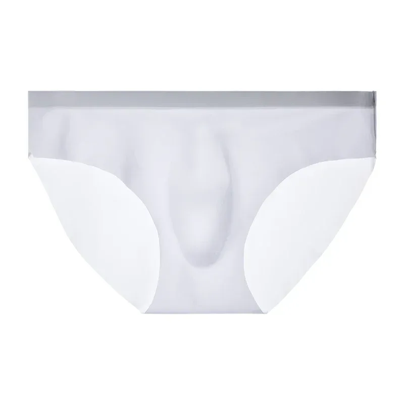 Men's underwear Men's ice silk briefs summer breathable quick-drying seamless shorts Transparent ultra-thin personality underpan